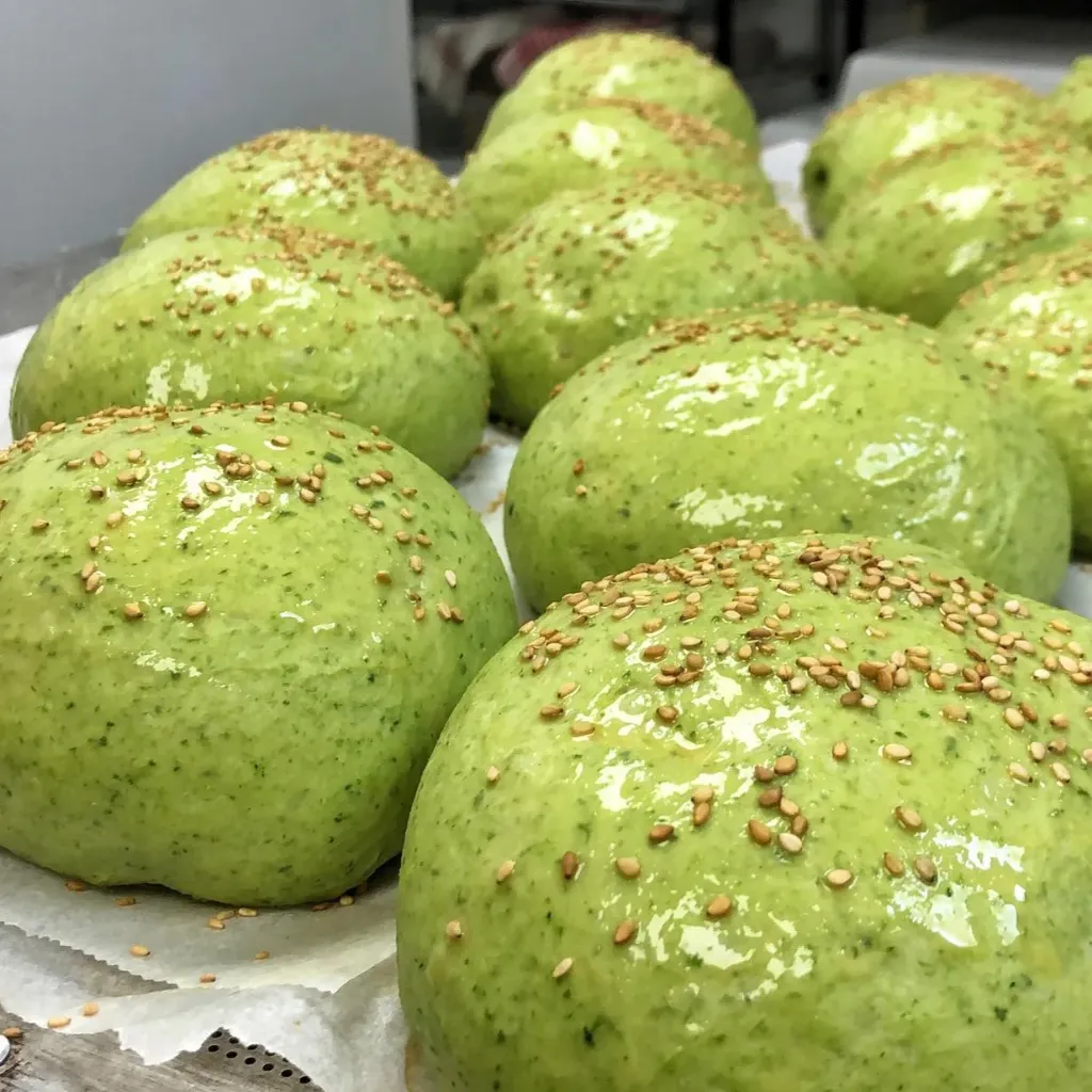 Hamburger Bun - Green - 80g