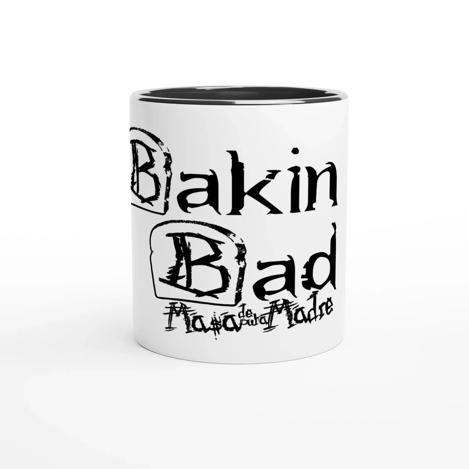 White 11oz Ceramic Mug (Ceramic Black)